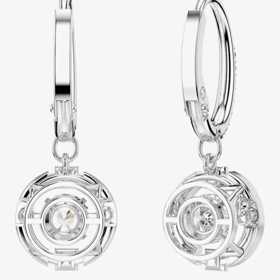 Sparkling Dance White Crystal Dropper Earrings 5504652