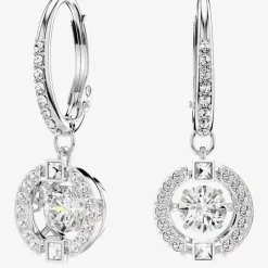 Sparkling Dance White Crystal Dropper Earrings 5504652