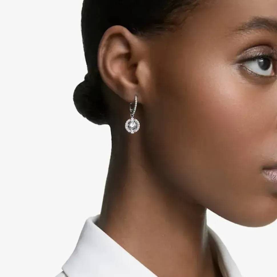 Sparkling Dance White Crystal Dropper Earrings 5504652