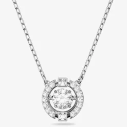 Sparkling Silver Dancing Crystal Necklace 5286137