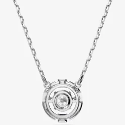 Sparkling Silver Dancing Crystal Necklace 5286137