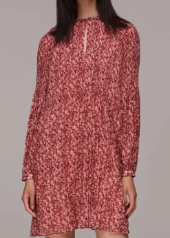 Speckled Fleck Plisse Dress-Printed