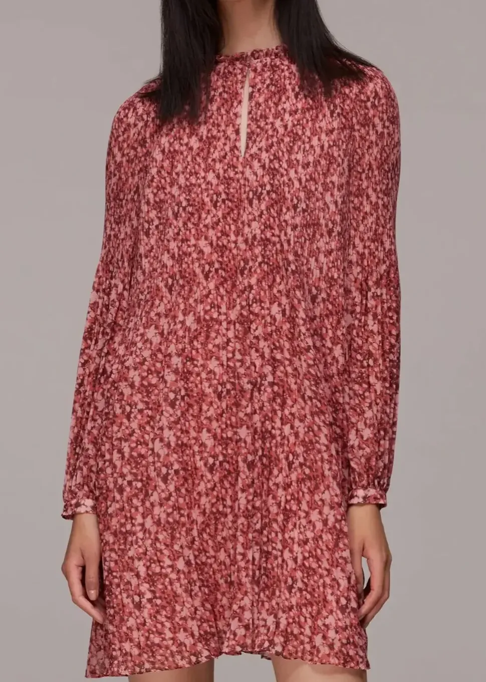 Speckled Fleck Plisse Dress-Printed