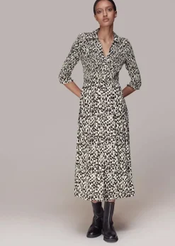 Speeding Squares Shirred Dress-