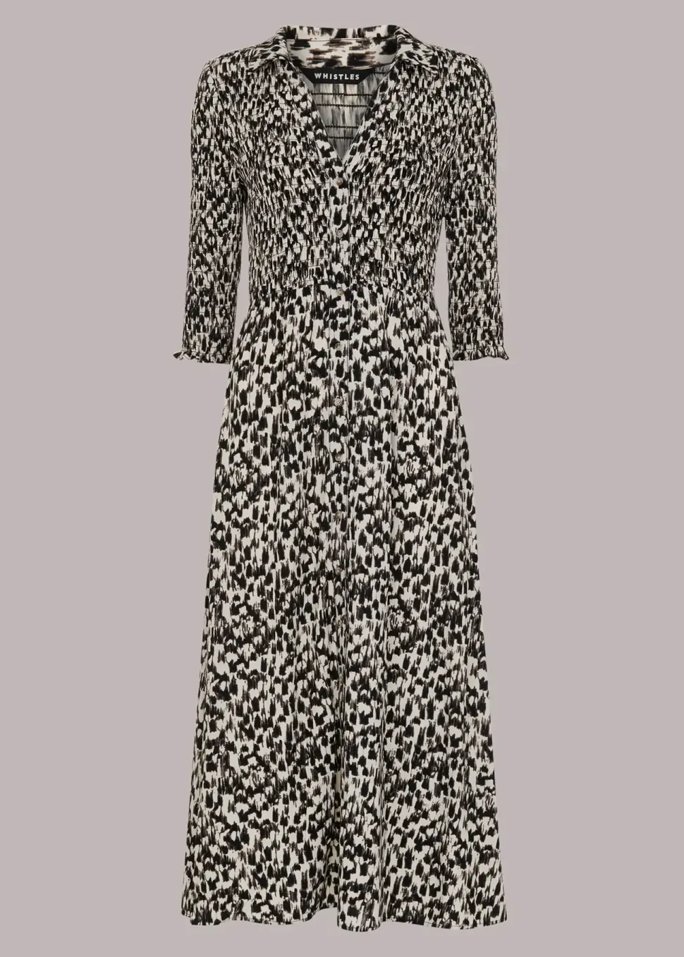 Speeding Squares Shirred Dress-