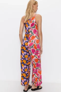 Splice Bright Floral Strappy Jumpsuit