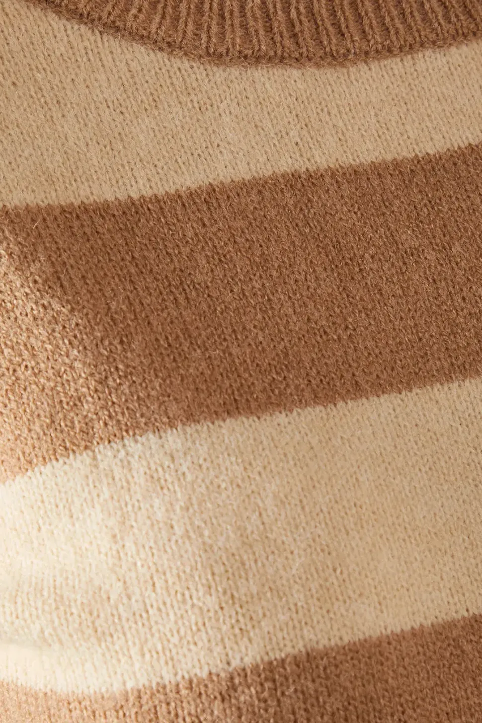Spliced Stripe Crew Neck Jumper