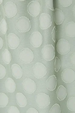 Spot Jacquard Gather Detail Top