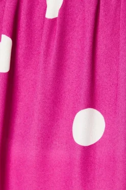 Spot Pintuck Pleated Front Blouse