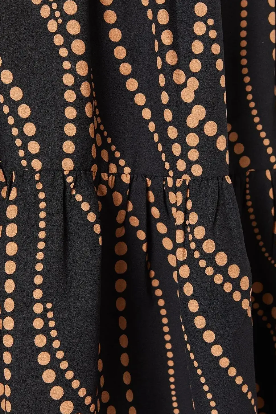 Spot Shirred Bodice Mini Dress
