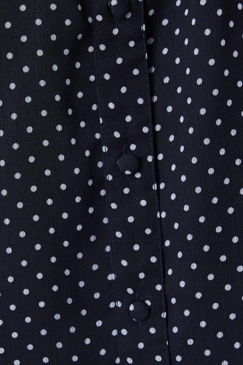 Spot Shirred Yoke Blouse