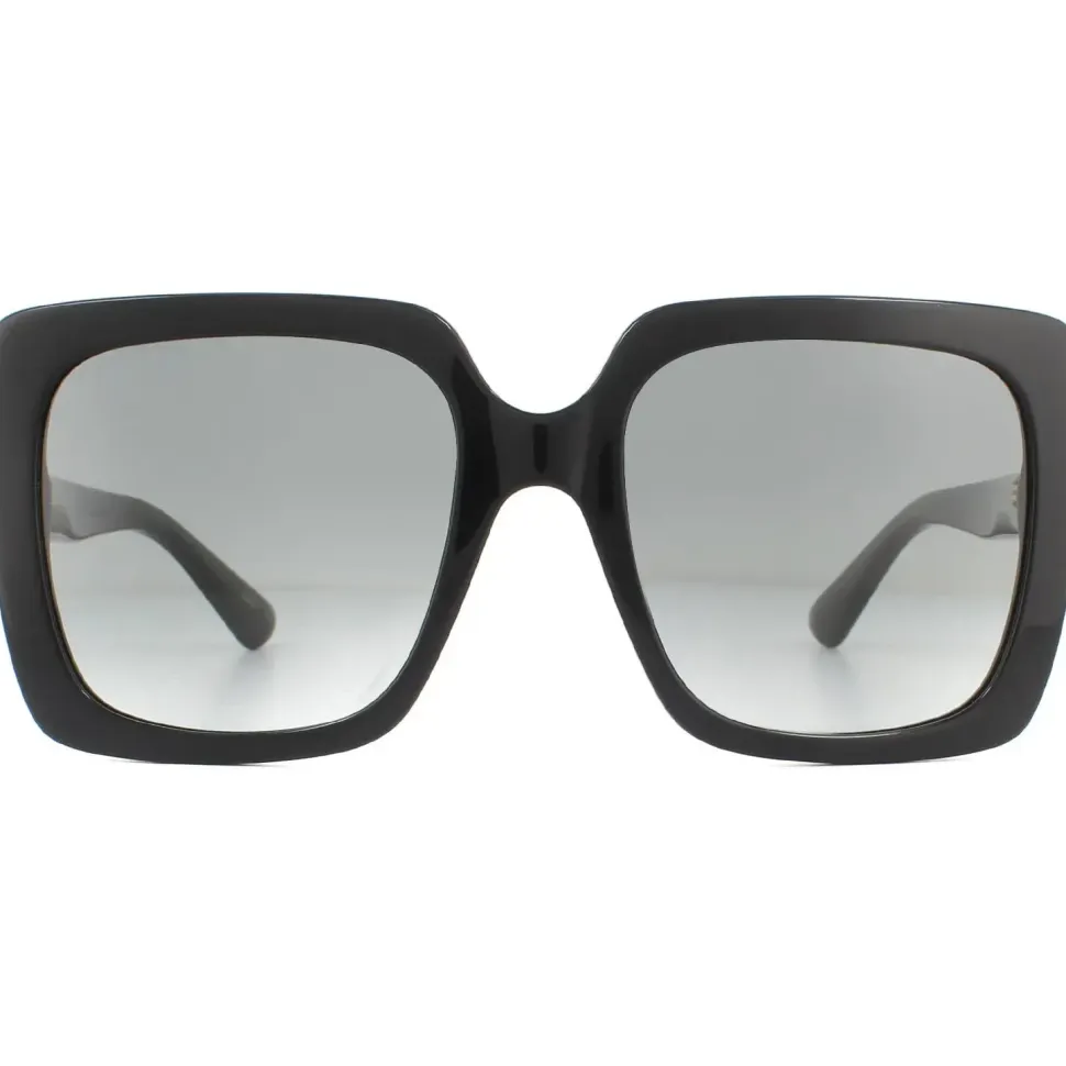 Square Black Green Glitter and Red Green Sunglasses GG0036SN