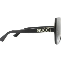 Square Black Green Glitter and Red Green Sunglasses GG0036SN