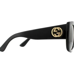 Square Black Grey Gradient Sunglasses GG0141SN