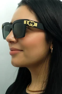 Square Black with Gold Grey GG1689S