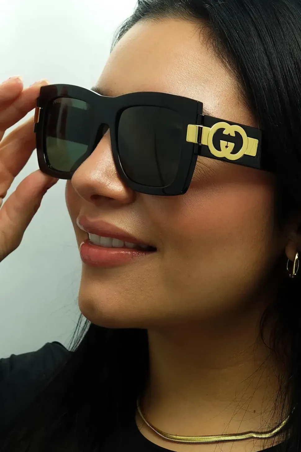 Square Black with Gold Grey GG1688S