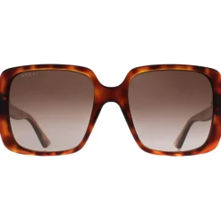 Square Dark Havana Brown Gradient GG0632S