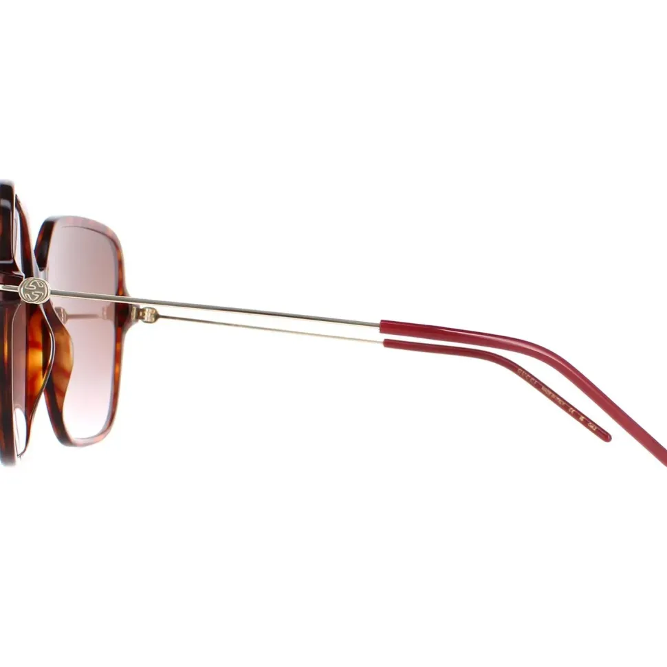 Square Dark Havana Brown Gradient GG1267S
