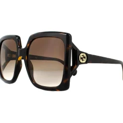 Square Dark Havana Brown Gradient Sunglasses