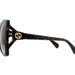 Square Dark Havana Brown Gradient Sunglasses