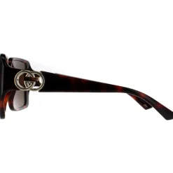 Square Dark Havana with Gold Dark Brown GG1692S