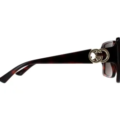 Square Dark Havana with Gold Dark Brown GG1692S