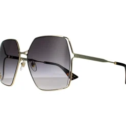 Square Gold Grey Gradient Sunglasses