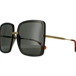 Square Grey Crystal and Gold Grey Sunglasses