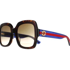Square Havana Glitter Blue and Red Brown Gradient GG0036SN