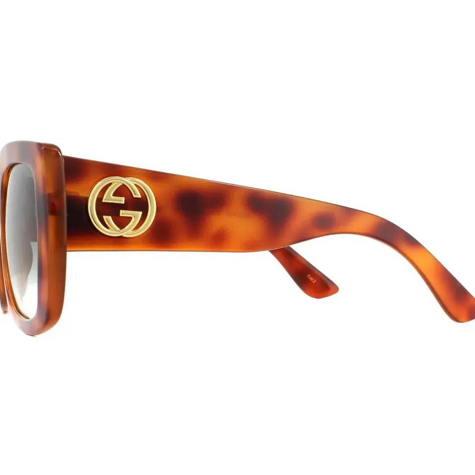 Square Havana Green Sunglasses