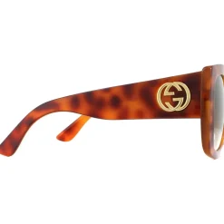 Square Havana Green Sunglasses