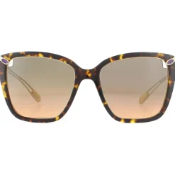 Square Havana Orange Gradient Light Grey Sunglasses