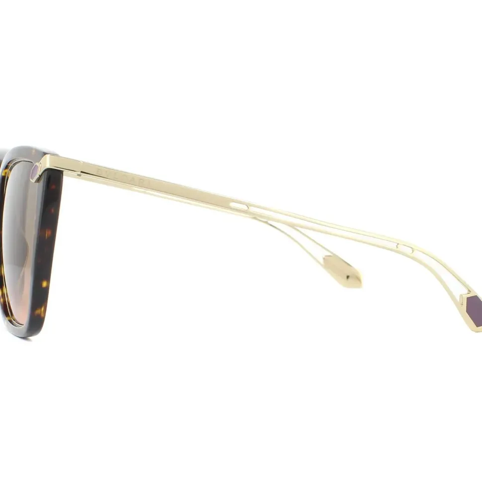 Square Havana Orange Gradient Light Grey Sunglasses