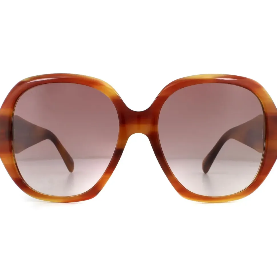 Square Havana Red Gradient Sunglasses