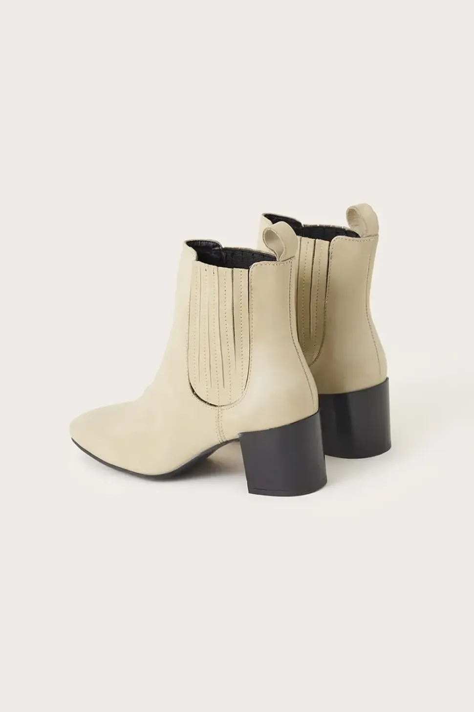 Square Toe Leather Chelsea Boots