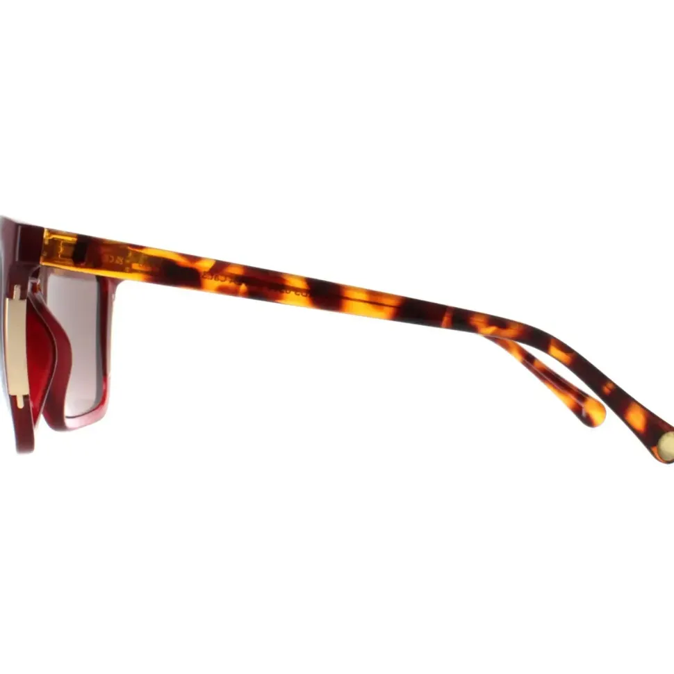 Square Transparent Burgundy Brown Allington 6506