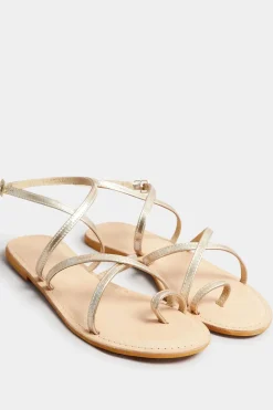 Standard Fit Cross Strap Leather Sandals