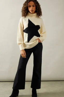 Star Front Roll Neck Jumper