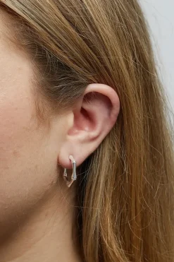 Sterling Silver 925 Bamboo Hoop Earrings