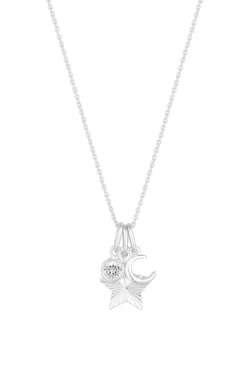 Sterling Silver 925 Celestial Charm Pendant Necklace