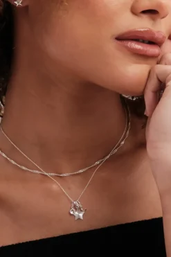 Sterling Silver 925 Celestial Charm Pendant Necklace