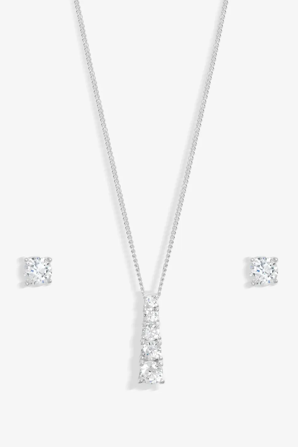 Sterling Silver 925 Cubic Zirconia Halo Pendant
