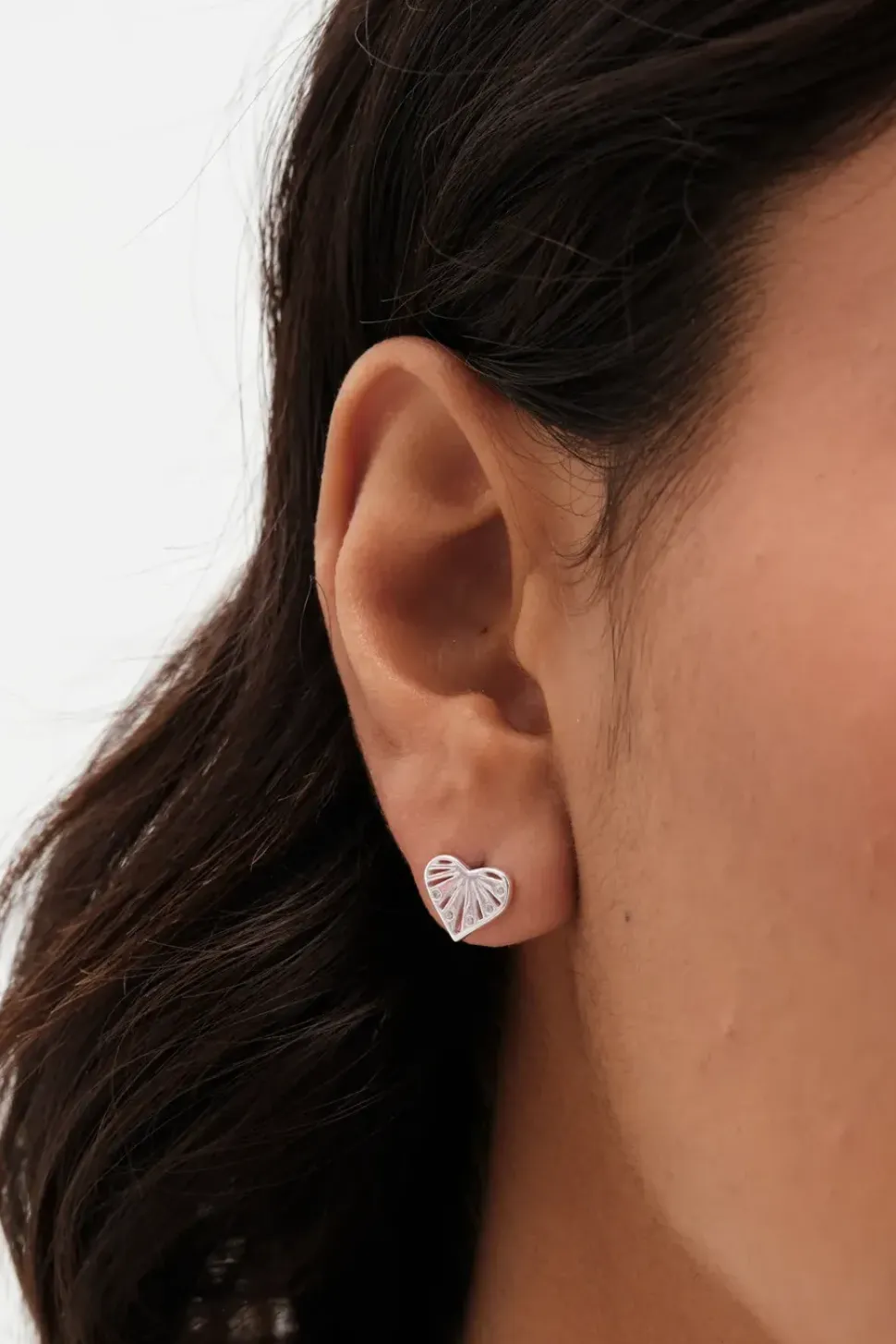 Sterling Silver 925 Cubic Zirconia Mini Crystal Double Besel Stud Earrings