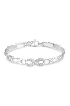 Sterling Silver 925 Infinity Kiss Bracelet
