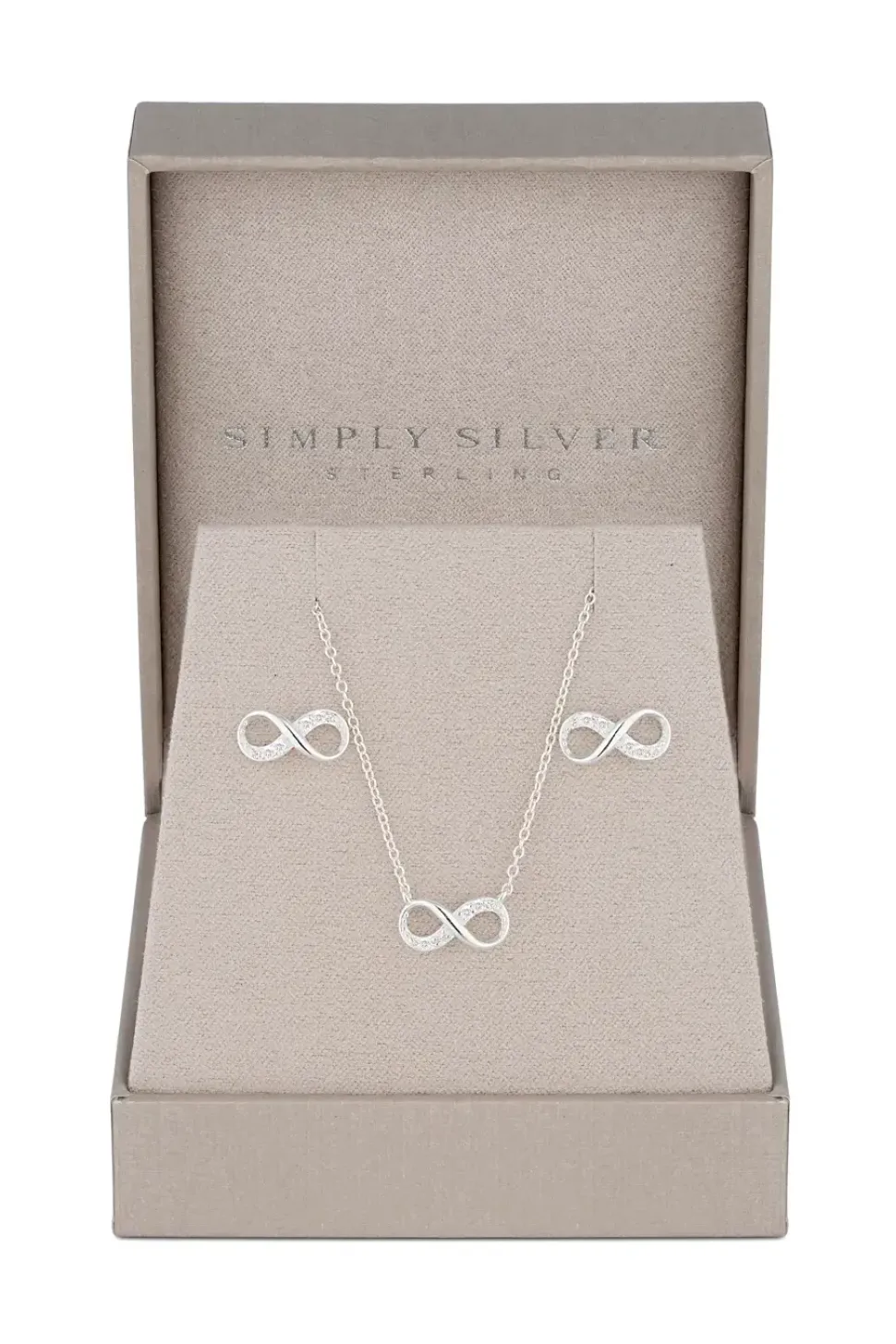 Sterling Silver 925 Infinity Set - Gift Boxed