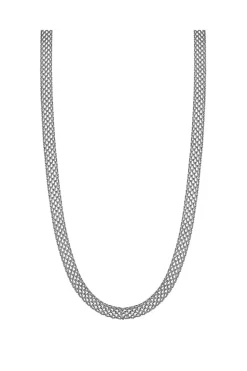 Sterling Silver 925 Open Cage Texture Necklace