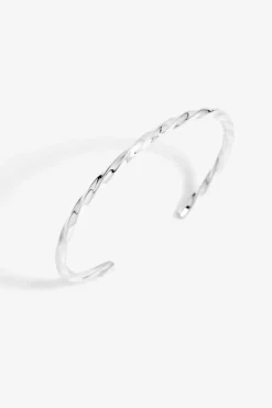 Sterling Silver 925 Polished And Cubic Zirconia Silver Crystal Heart Charm Hoop Earrings
