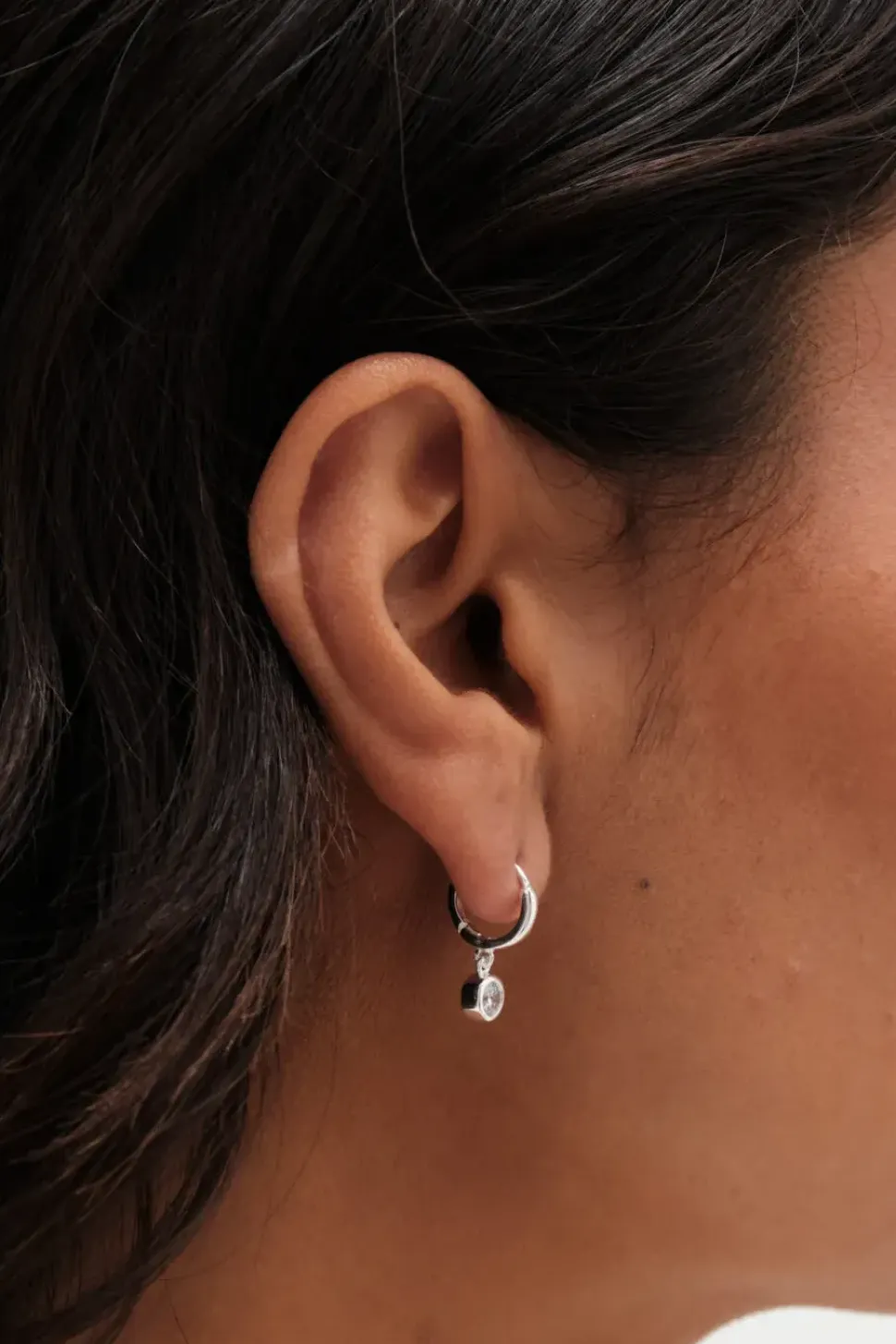 Sterling Silver 925 Polished Angular Hoop Earrings