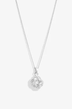 Sterling Silver 925 Polished Knotted Pendant