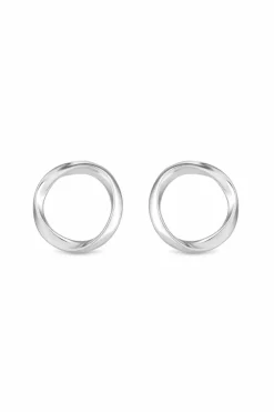 Sterling Silver 925 Polished Open Circle Earrings